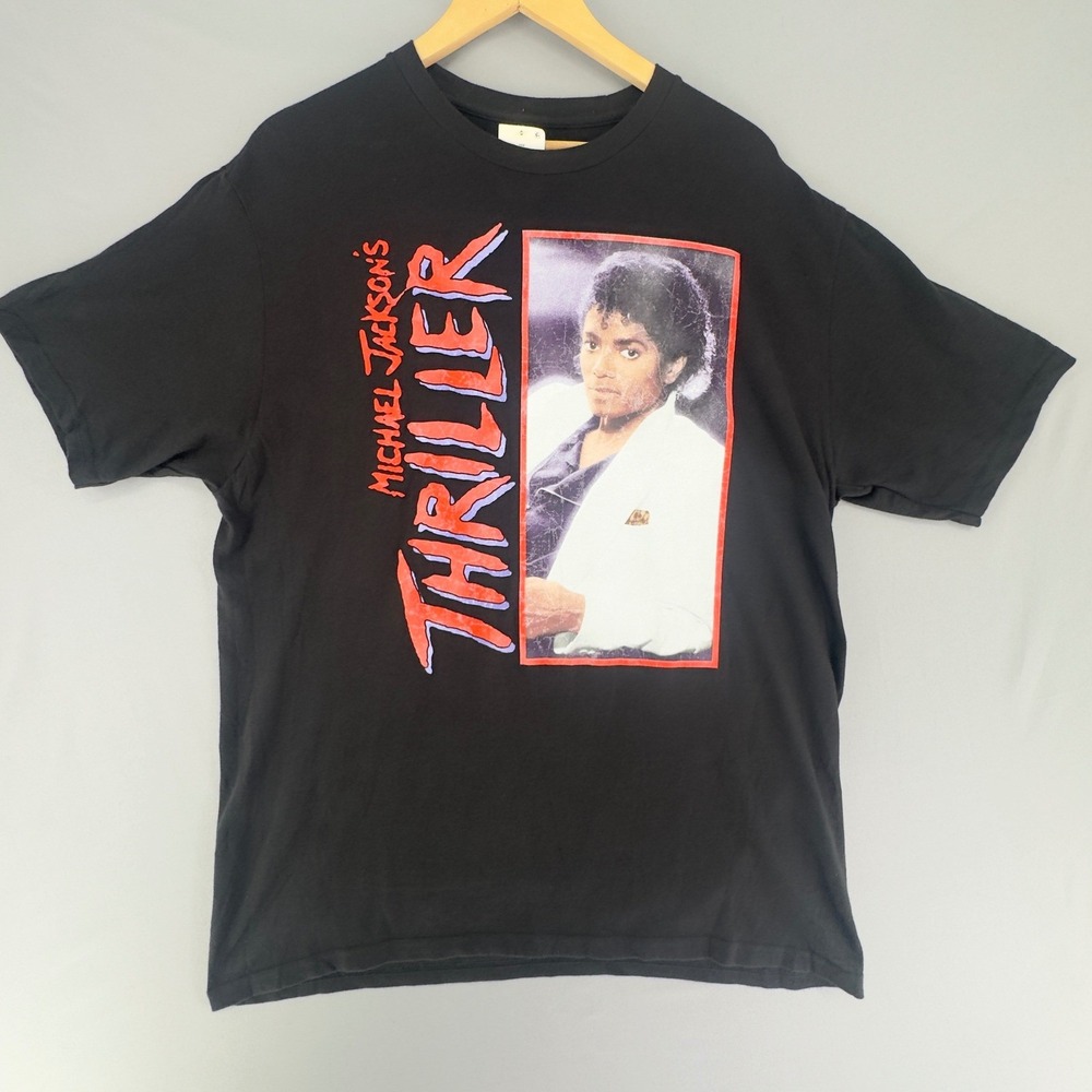 Michael Jackson Thriller Graphic Tee Mens XL Black Short Sleeve KPMJ002MSC NEW